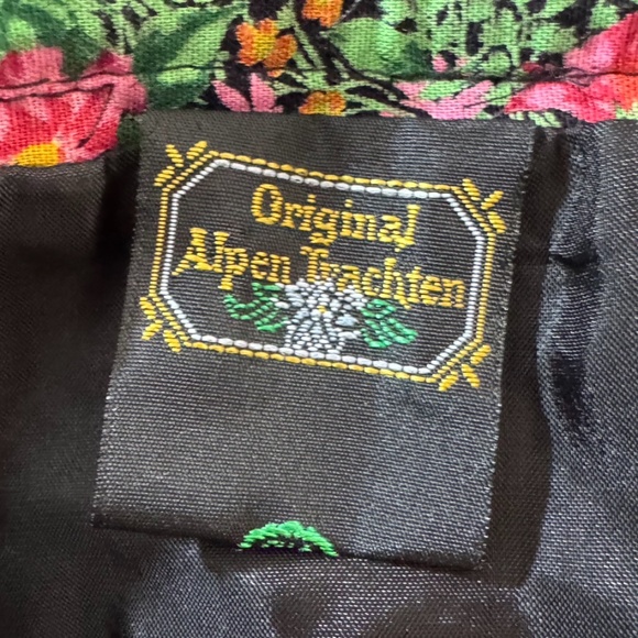 Alpen Trachten Vintage German Floral 100% Cotton Dirndl Skirt Size EU 38/US 2 - Picture 8 of 10